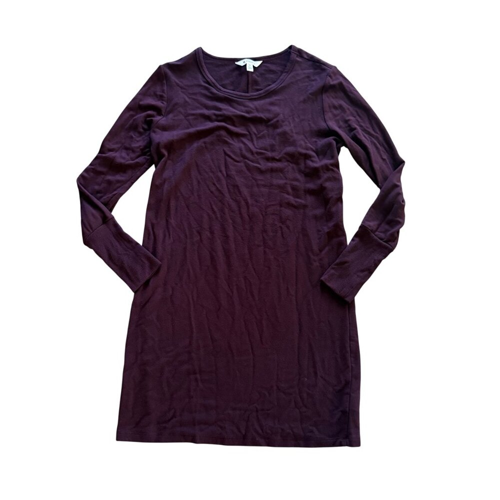 Athleta Long Sleeve Burgundy Dress With Back Cutout XS Modal/Spandex